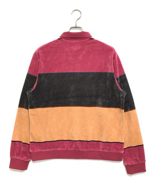 SUPREME（シュプリーム）Supreme (シュプリーム) Stripe Velour L/S Polo ブラウン サイズ:Mの古着・服飾アイテム