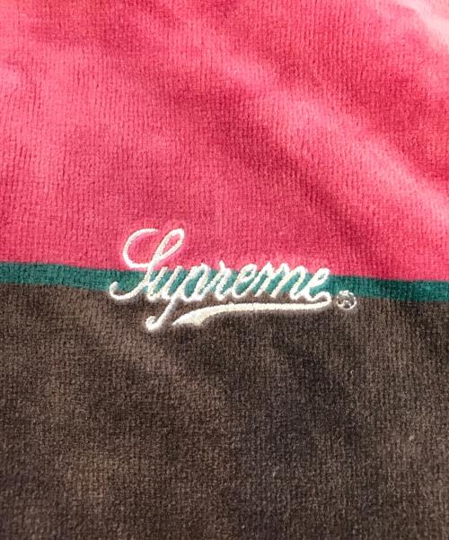 SUPREME（シュプリーム）Supreme (シュプリーム) Stripe Velour L/S Polo ブラウン サイズ:Mの古着・服飾アイテム