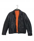 USEDユーズド）の古着「レザージャケット」｜ブラック