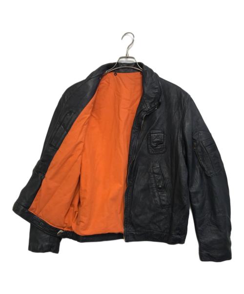 USED（ユーズド）USED (ユーズド) レザージャケット ブラック サイズ:表記なしの古着・服飾アイテム