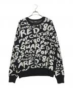 DSQUARED2ディースクエアード）の古着「D2 POP 80'S KNIT CREWNECK PULLOVER」｜ブラック