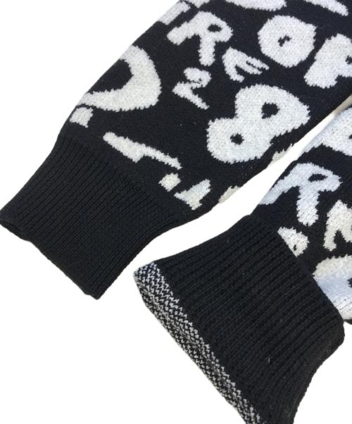 DSQUARED2（ディースクエアード）DSQUARED2 (ディースクエアード) D2 POP 80'S KNIT CREWNECK PULLOVER ブラック サイズ:XXLの古着・服飾アイテム