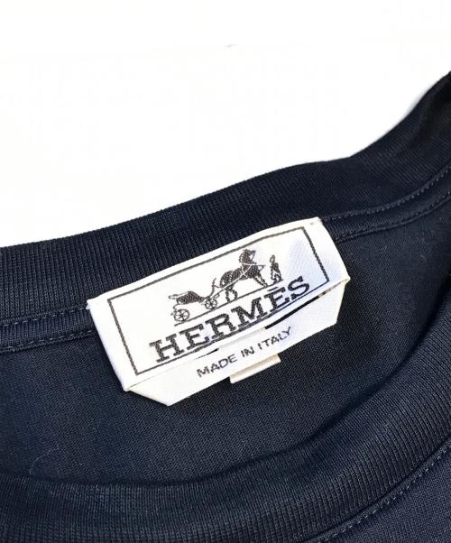 HERMES（エルメス）HERMES (エルメス) クォーターバッシュTシャツ ネイビー サイズ:XXLの古着・服飾アイテム