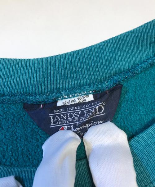 Champion（チャンピオン）Champion (チャンピオン) LAND'S END (ランズエンド) リバースウィーブスウェット グリーン サイズ:SIZE L(レディース表記)の古着・服飾アイテム