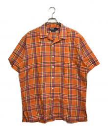 POLO RALPH LAUREN（ポロ・ラルフローレン）の古着「チェック開襟シャツ」｜オレンジ
