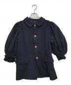 COMME des GARCONS COMME des GARCONコムデギャルソンコムデギャルソン）の古着「丸襟フリルジャケット」｜ネイビー