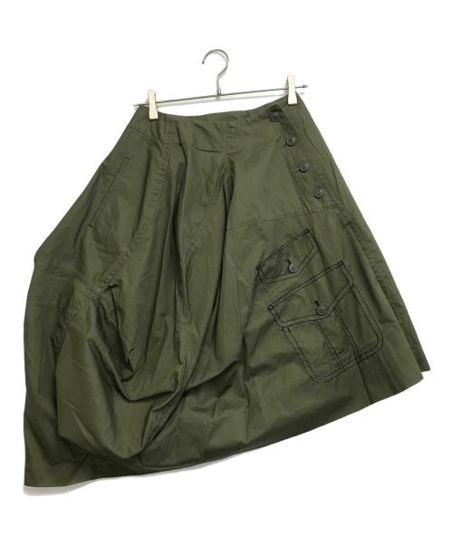 COMME des GARCONS（コムデギャルソン）COMME des GARCONS (コムデギャルソン) 変形スカート グリーン サイズ:Sの古着・服飾アイテム