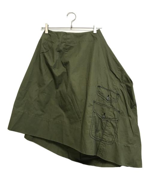COMME des GARCONS（コムデギャルソン）COMME des GARCONS (コムデギャルソン) 変形スカート グリーン サイズ:Sの古着・服飾アイテム