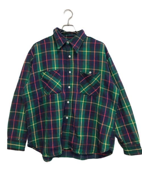 BIG YANK（ビッグヤンク）BIG YANK (ビッグヤンク) チェックネルシャツ グリーン サイズ:表記なしの古着・服飾アイテム