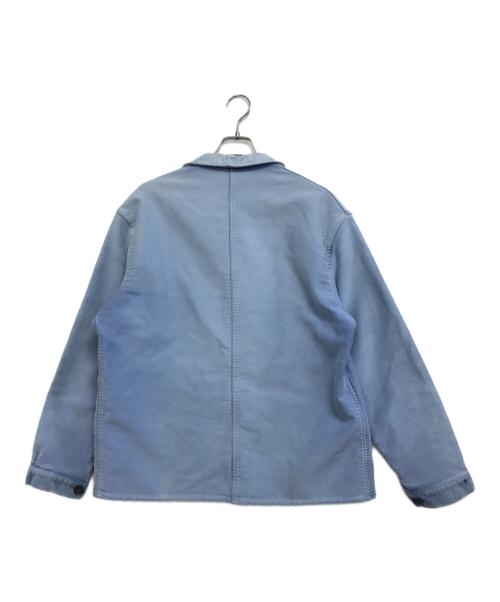 Adolphe Lafont（アドルフラフォン）Adolphe Lafont (アドルフラフォン) モールスキンワークジャケット スカイブルー サイズ:表記なしの古着・服飾アイテム