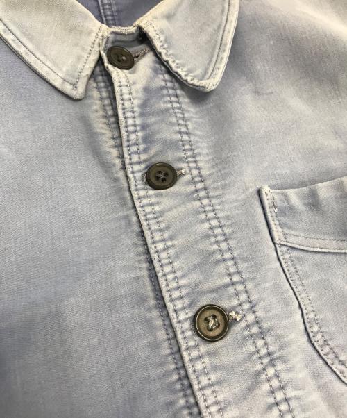 Adolphe Lafont（アドルフラフォン）Adolphe Lafont (アドルフラフォン) モールスキンワークジャケット スカイブルー サイズ:表記なしの古着・服飾アイテム