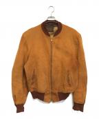 VINTAGEヴィンテージ）の古着「スウェードレザーブルゾン」｜ブラウン