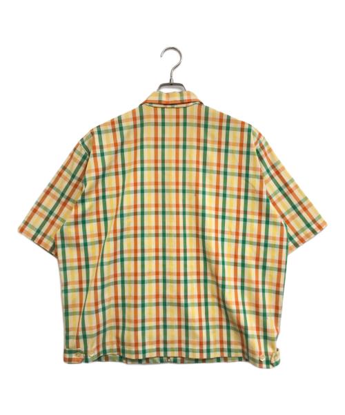 JANTZEN（ジャンセン）JANTZEN (ジャンセン) 半袖ジップシャツ マルチカラー サイズ:Lの古着・服飾アイテム