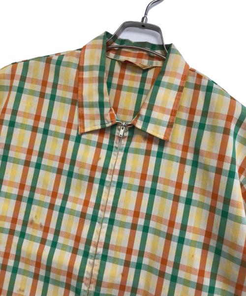 JANTZEN（ジャンセン）JANTZEN (ジャンセン) 半袖ジップシャツ マルチカラー サイズ:Lの古着・服飾アイテム