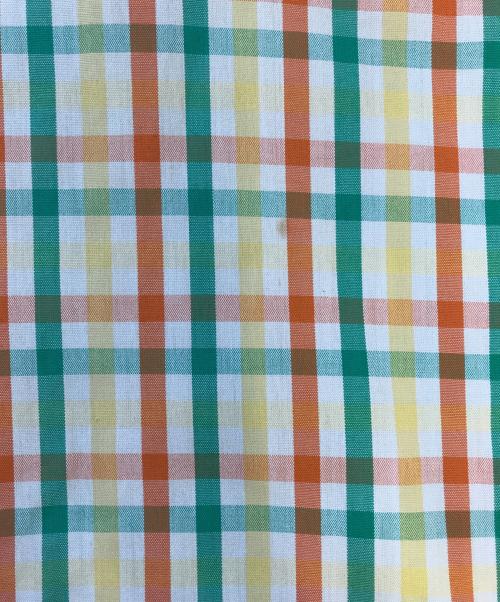 JANTZEN（ジャンセン）JANTZEN (ジャンセン) 半袖ジップシャツ マルチカラー サイズ:Lの古着・服飾アイテム