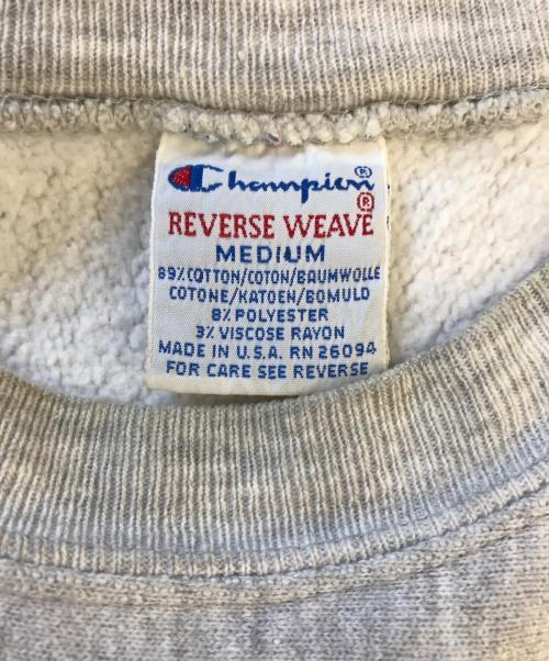 Champion（チャンピオン）Champion (チャンピオン) 90s リバースウィーブスウェット グレー サイズ:MEDIUMの古着・服飾アイテム