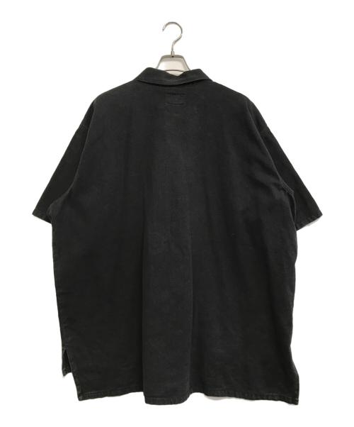 CONART（コナート）CONART (コナート) 半袖ジップワークシャツ ブラック サイズ:Mの古着・服飾アイテム