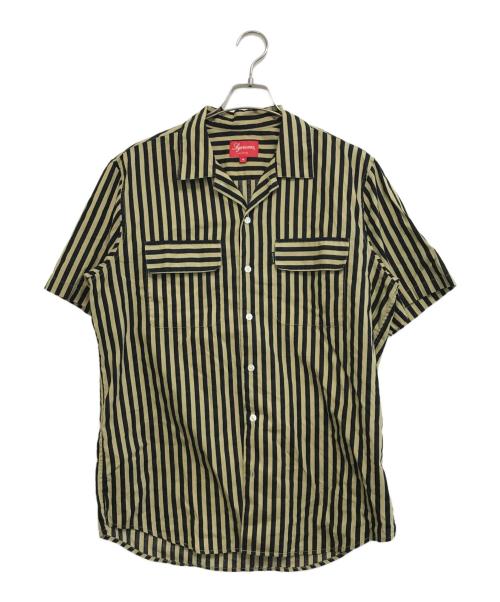 SUPREME（シュプリーム）SUPREME (シュプリーム) 半袖ストライプシャツ カーキ サイズ:Mの古着・服飾アイテム