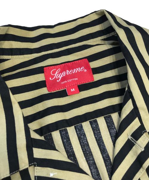 SUPREME（シュプリーム）SUPREME (シュプリーム) 半袖ストライプシャツ カーキ サイズ:Mの古着・服飾アイテム