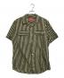SUPREME（シュプリーム）の古着「半袖ストライプシャツ」｜カーキ