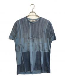 STONE ISLAND（ストーンアイランド）の古着「総柄Tシャツ」｜ブルー