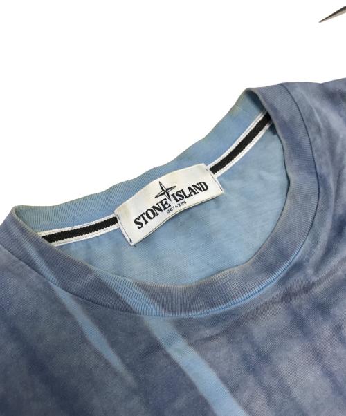 STONE ISLAND（ストーンアイランド）STONE ISLAND (ストーンアイランド) 総柄Tシャツ ブルー サイズ:Sの古着・服飾アイテム