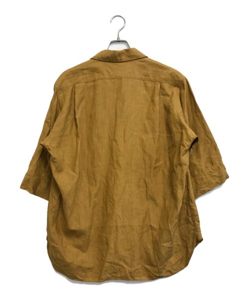 RAKINES（ラキネス）RAKINES (ラキネス) ハイカウントリネンオープンカラーシャツ ベージュ サイズ:2の古着・服飾アイテム