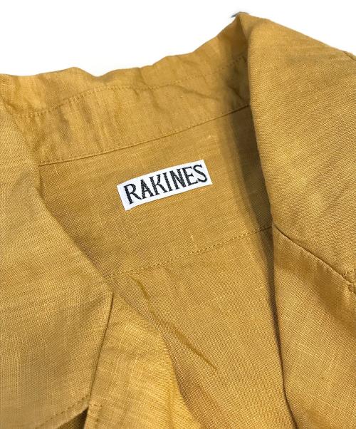 RAKINES（ラキネス）RAKINES (ラキネス) ハイカウントリネンオープンカラーシャツ ベージュ サイズ:2の古着・服飾アイテム
