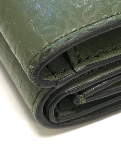 LOEWE（ロエベ）LOEWE (ロエベ) リピートトライフォールドウォレット グリーンの古着・服飾アイテム