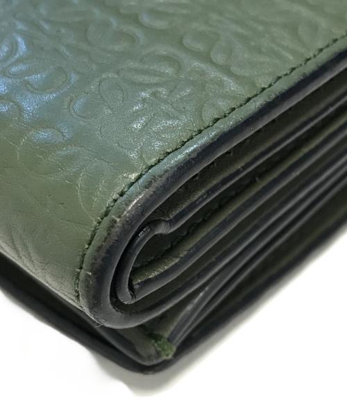 LOEWE（ロエベ）LOEWE (ロエベ) リピートトライフォールドウォレット グリーンの古着・服飾アイテム