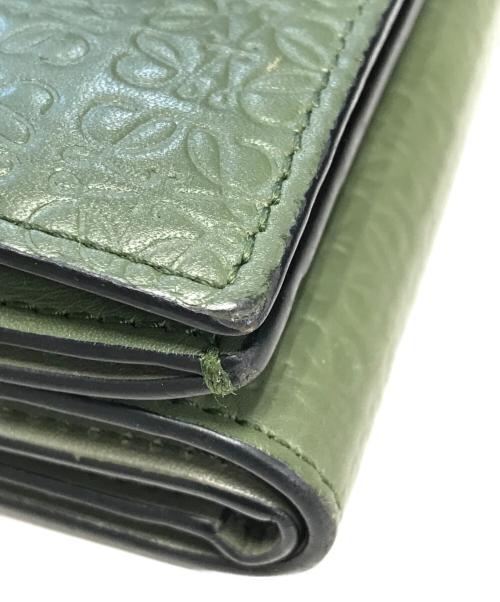 LOEWE（ロエベ）LOEWE (ロエベ) リピートトライフォールドウォレット グリーンの古着・服飾アイテム