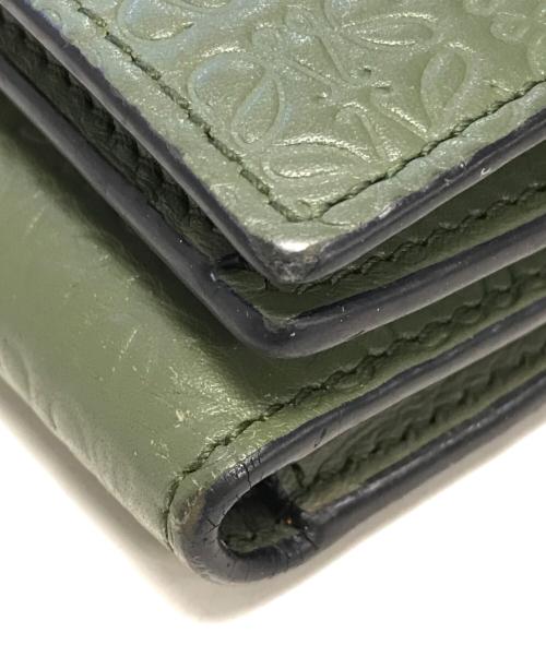 LOEWE（ロエベ）LOEWE (ロエベ) リピートトライフォールドウォレット グリーンの古着・服飾アイテム