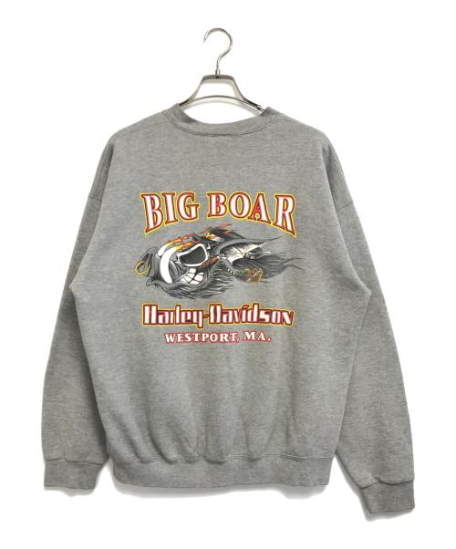 HARLEY-DAVIDSON（ハーレーダビッドソン）HARLEY-DAVIDSON (ハーレーダビッドソン) プリントスウェット グレー サイズ:XLの古着・服飾アイテム