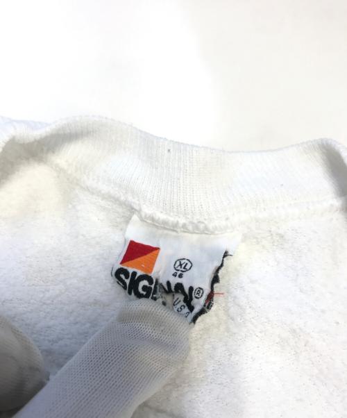 signal（シグナル）SIGNAL (シグナル) 80s ラグランスウェット ホワイト サイズ:XLの古着・服飾アイテム