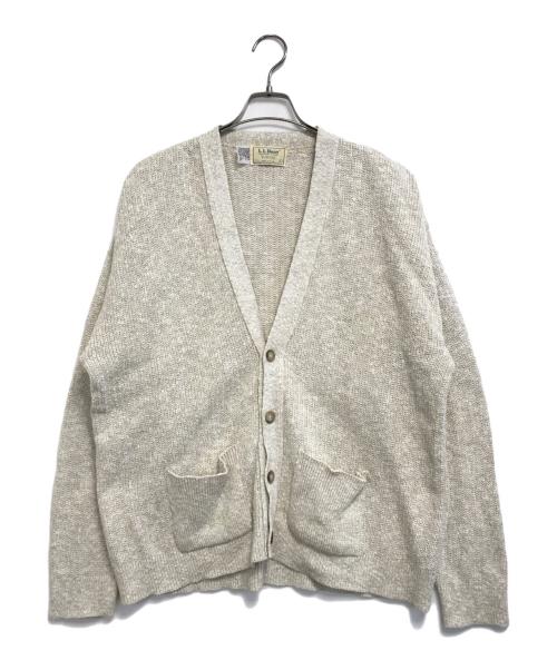 L.L.Bean（エルエルビーン）L.L.Bean (エルエルビーン) コットンニットカーディガン アイボリー サイズ:Lの古着・服飾アイテム