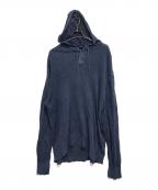 POLO RALPH LAURENポロ・ラルフローレン）の古着「リネンニットパーカー」｜ネイビー