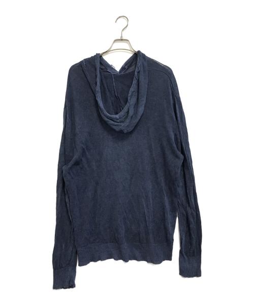 POLO RALPH LAUREN（ポロ・ラルフローレン）POLO RALPH LAUREN (ポロ・ラルフローレン) リネンニットパーカー ネイビー サイズ:XLの古着・服飾アイテム