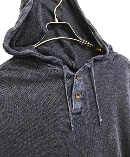 POLO RALPH LAUREN（ポロ・ラルフローレン）POLO RALPH LAUREN (ポロ・ラルフローレン) リネンニットパーカー ネイビー サイズ:XLの古着・服飾アイテム