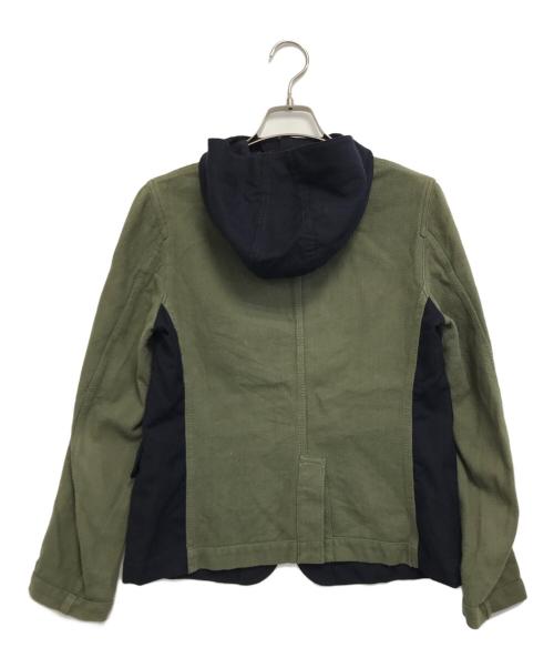 COMME des GARCONS COMME des GARCONS（コムデギャルソン コムデギャルソン）COMME des GARCONS COMME des GARCONS (コムデギャルソン コムデギャルソン) カバーオール型フーデッドジャケット ネイビー サイズ:Mの古着・服飾アイテム