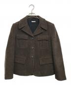 MIU MIUミュウミュウ）の古着「00’sマルチポケットベロアジャケット」｜ブラウン