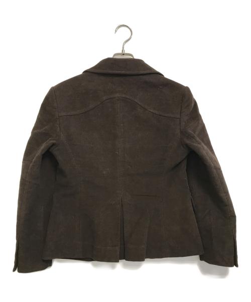 MIU MIU（ミュウミュウ）MIU MIU (ミュウミュウ) 00’sマルチポケットベロアジャケット ブラウン サイズ:42の古着・服飾アイテム