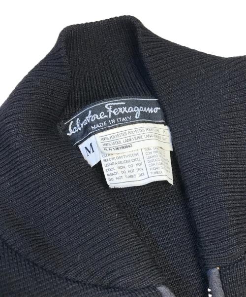 Salvatore Ferragamo（サルヴァトーレ フェラガモ）Salvatore Ferragamo (サルヴァトーレ フェラガモ) ジップアップニット ブラック サイズ:Mの古着・服飾アイテム