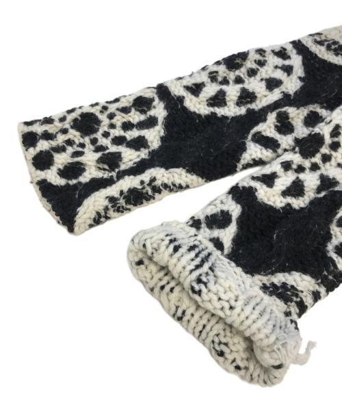COMME des GARCONS（コムデギャルソン）COMME des GARCONS (コムデギャルソン) 手編み総柄ショールカラーカーディガン ブラック サイズ:freeの古着・服飾アイテム