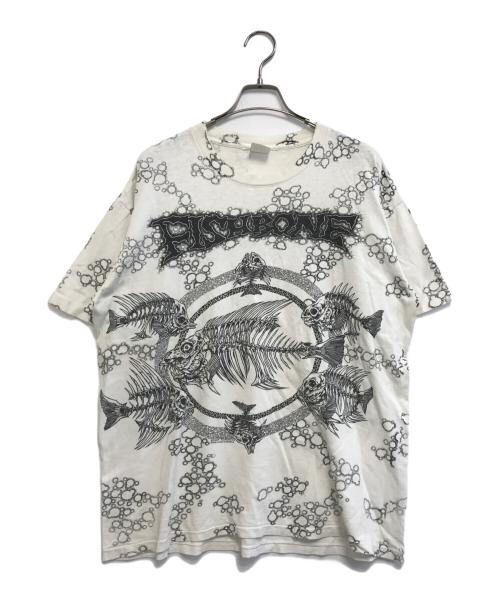 Centar Cut（センターカット）Centar Cut (センターカット) オールオーバープリントTシャツ ホワイト サイズ:XL　　　の古着・服飾アイテム