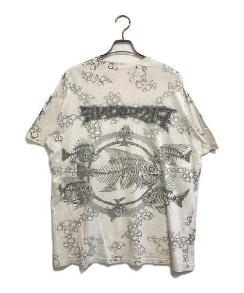 Centar Cut（センターカット）Centar Cut (センターカット) オールオーバープリントTシャツ ホワイト サイズ:XL　　　の古着・服飾アイテム