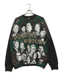 FRUIT OF THE LOOM（フルーツオブザルーム）の古着「オールオーバー偉人プリントスウェット」｜ブラック