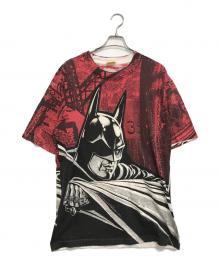 キャラクターTシャツ（キャラクターTシャツ）の古着「90s バットマン総柄キャラクターTシャツ」｜レッド