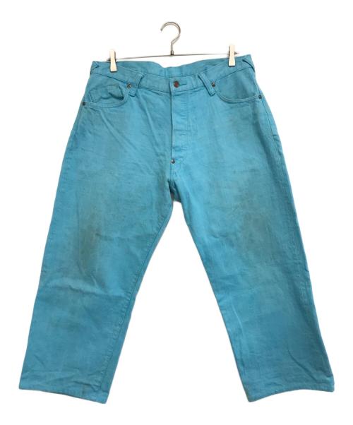 YAMANE（ヤマネ）YAMANE (ヤマネ) EVISU (エヴィス) シンチバックデニムパンツ スカイブルー サイズ:38×34の古着・服飾アイテム