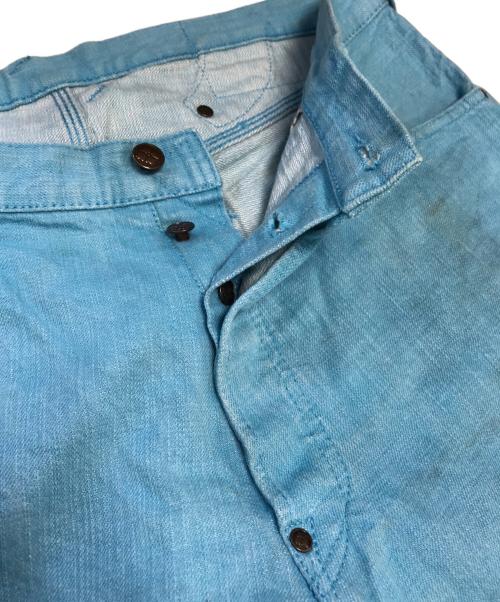 YAMANE（ヤマネ）YAMANE (ヤマネ) EVISU (エヴィス) シンチバックデニムパンツ スカイブルー サイズ:38×34の古着・服飾アイテム