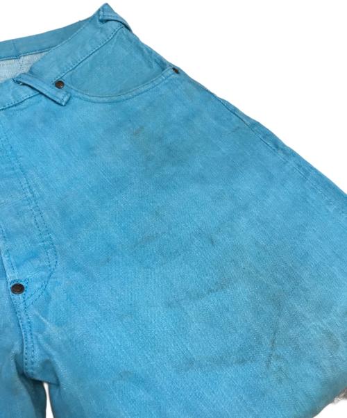 YAMANE（ヤマネ）YAMANE (ヤマネ) EVISU (エヴィス) シンチバックデニムパンツ スカイブルー サイズ:38×34の古着・服飾アイテム